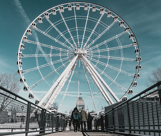 Ferris wheel in Old Port of Montreal to show community engagement by McGil